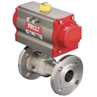 A-T Controls Fire safe Unibody Flanged Automated Ball Valve, F91 Series
